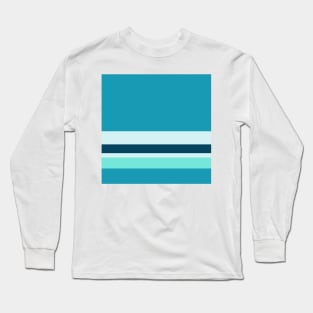 A beautiful amalgam of Ice, Tiffany Blue, Blue-Green and Midnight Green (Eagle Green) stripes. Long Sleeve T-Shirt